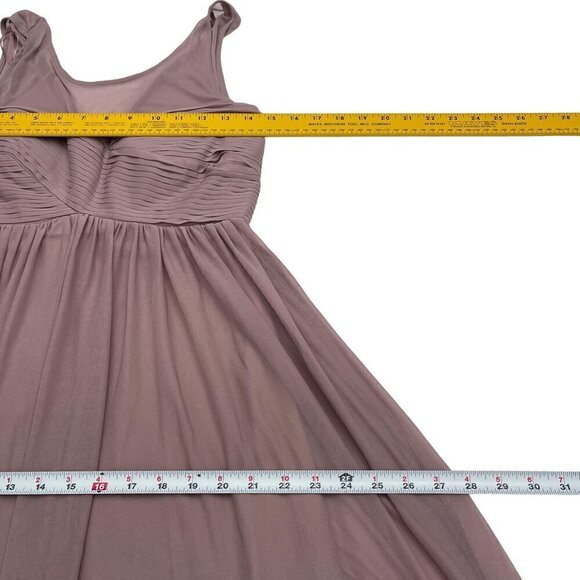 Birdy Grey Ryan Sheer V Back Maxi Formal Bridesmaid Dress Mauve Medium NWT - Picture 14 of 16
